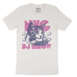 New York Kitten Dj T-Shirt Vintage White front