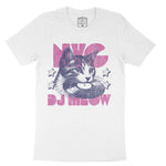 New York Kitten Dj T-Shirt White front