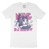New York Kitten Dj T-Shirt White front