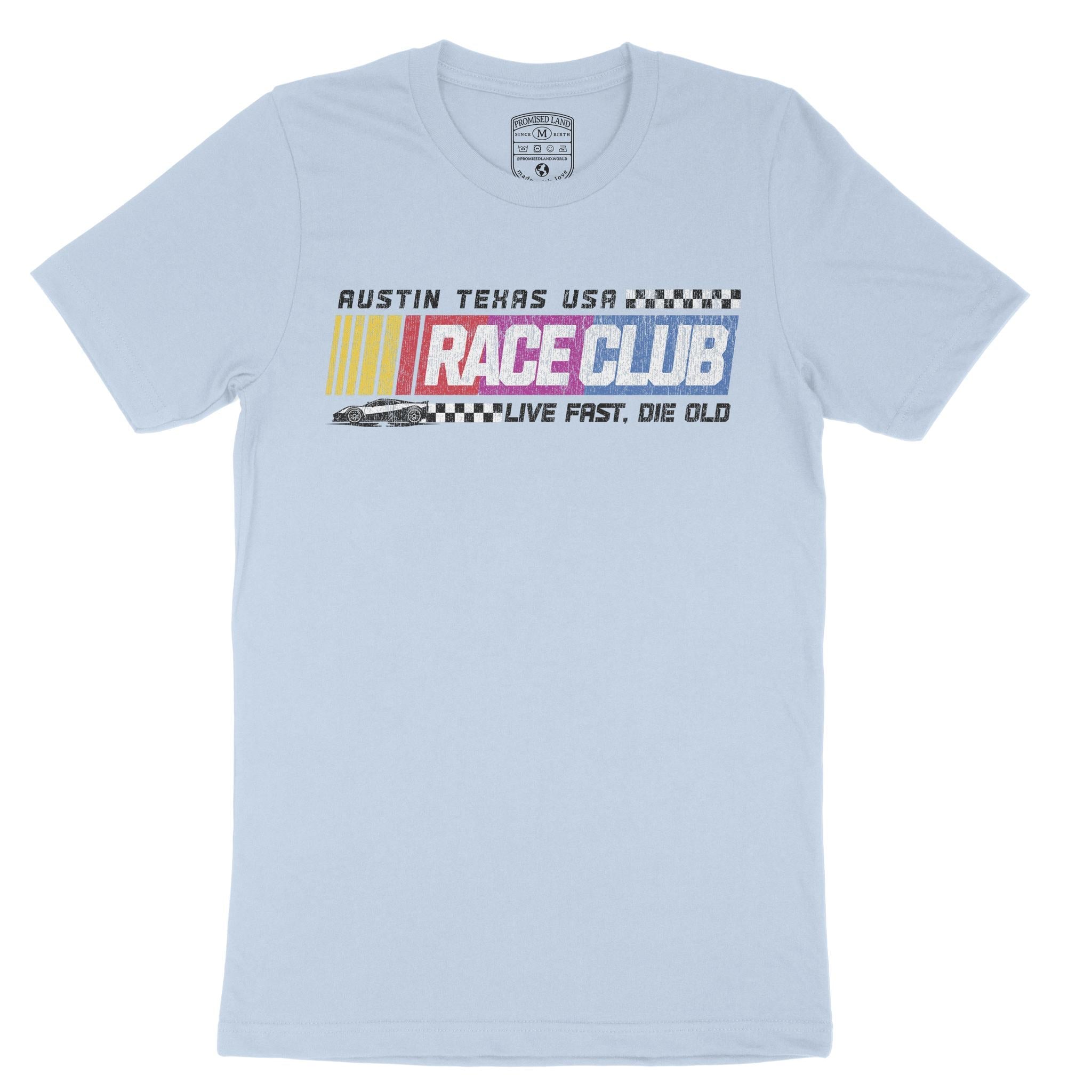 Austin Racing Club T-Shirt Baby Blue front