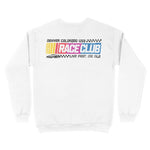 Denver Crewneck in White - back view