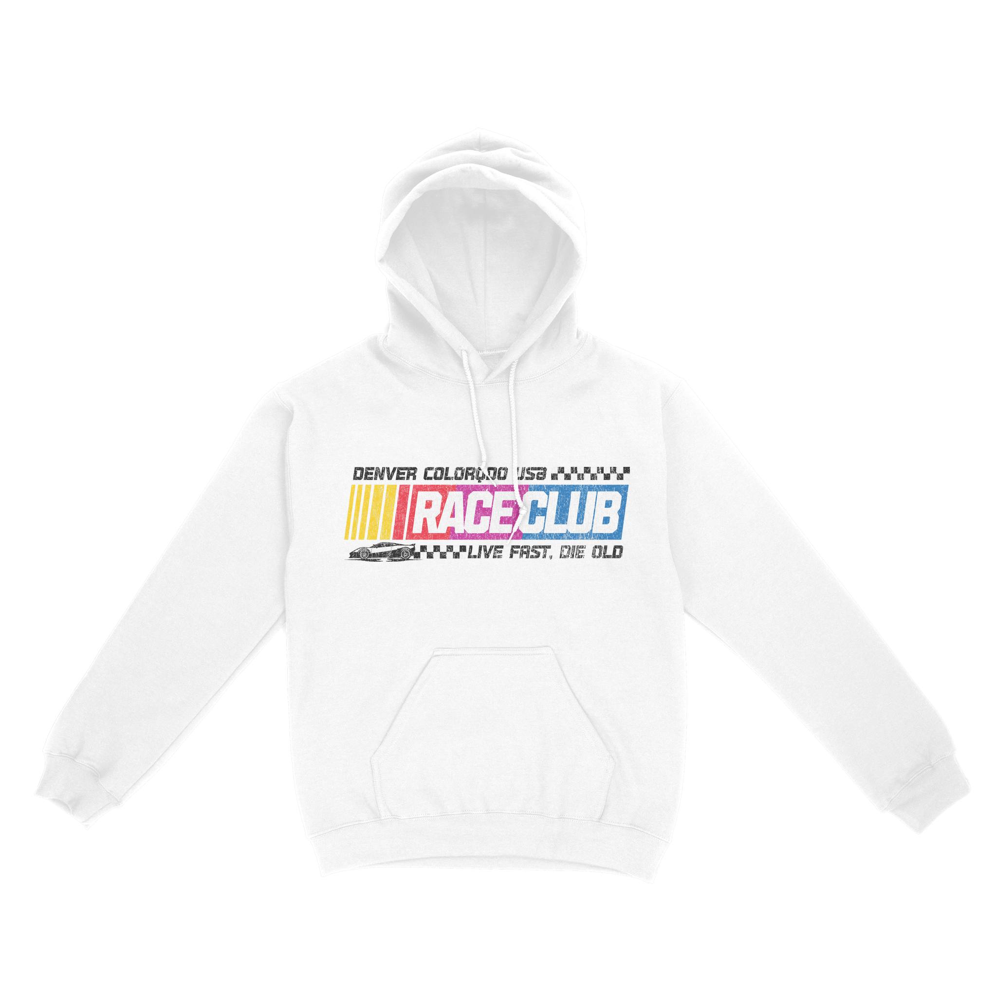 Denver Hoodie in White - front view