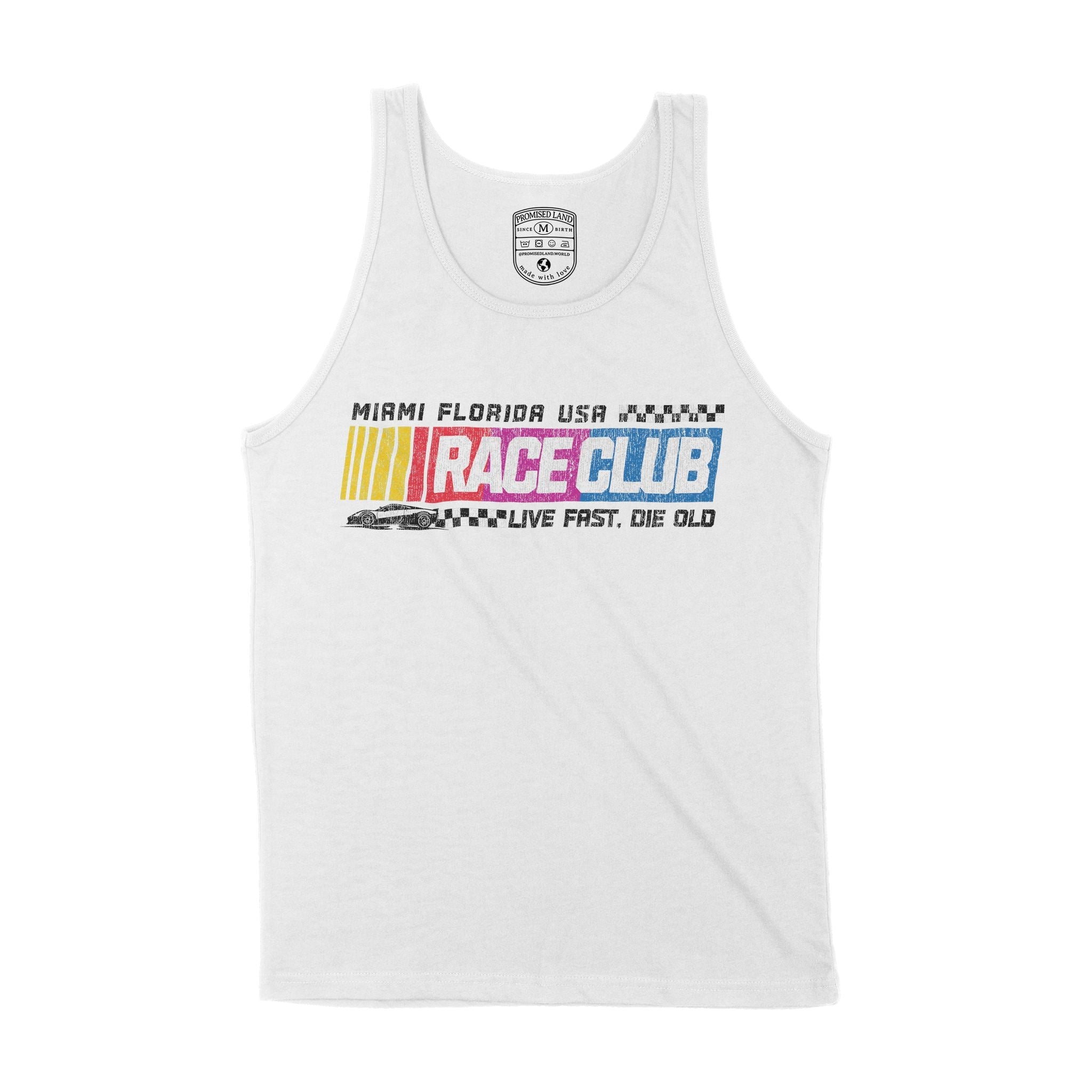Miami Racing Club Tank Top White front