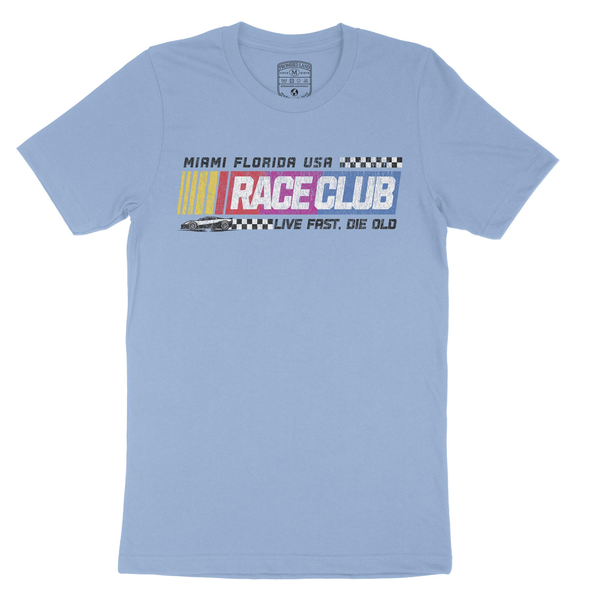 Miami Racing Club T-Shirt Carolina Blue front