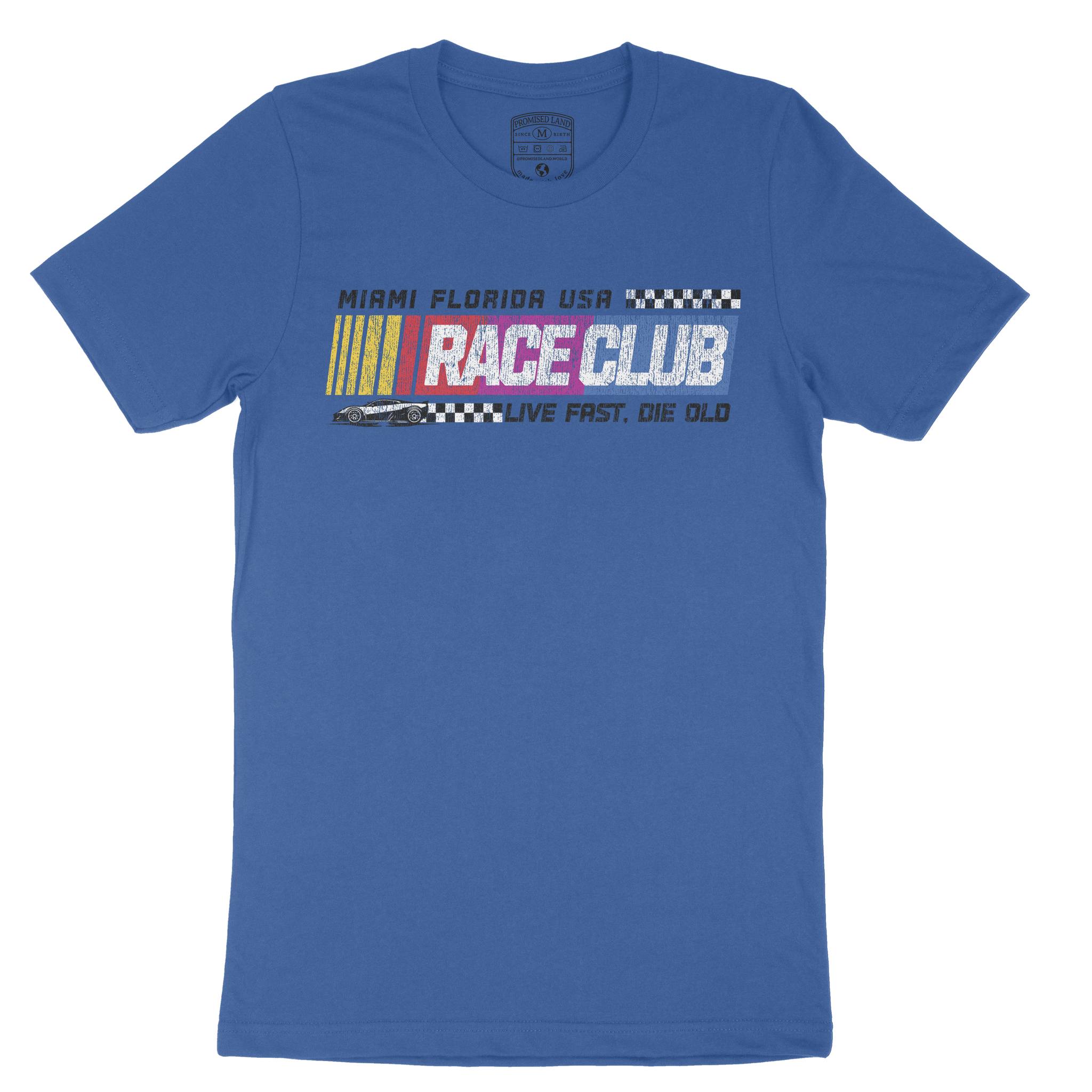 Miami Racing Club T-Shirt Columbia Blue front