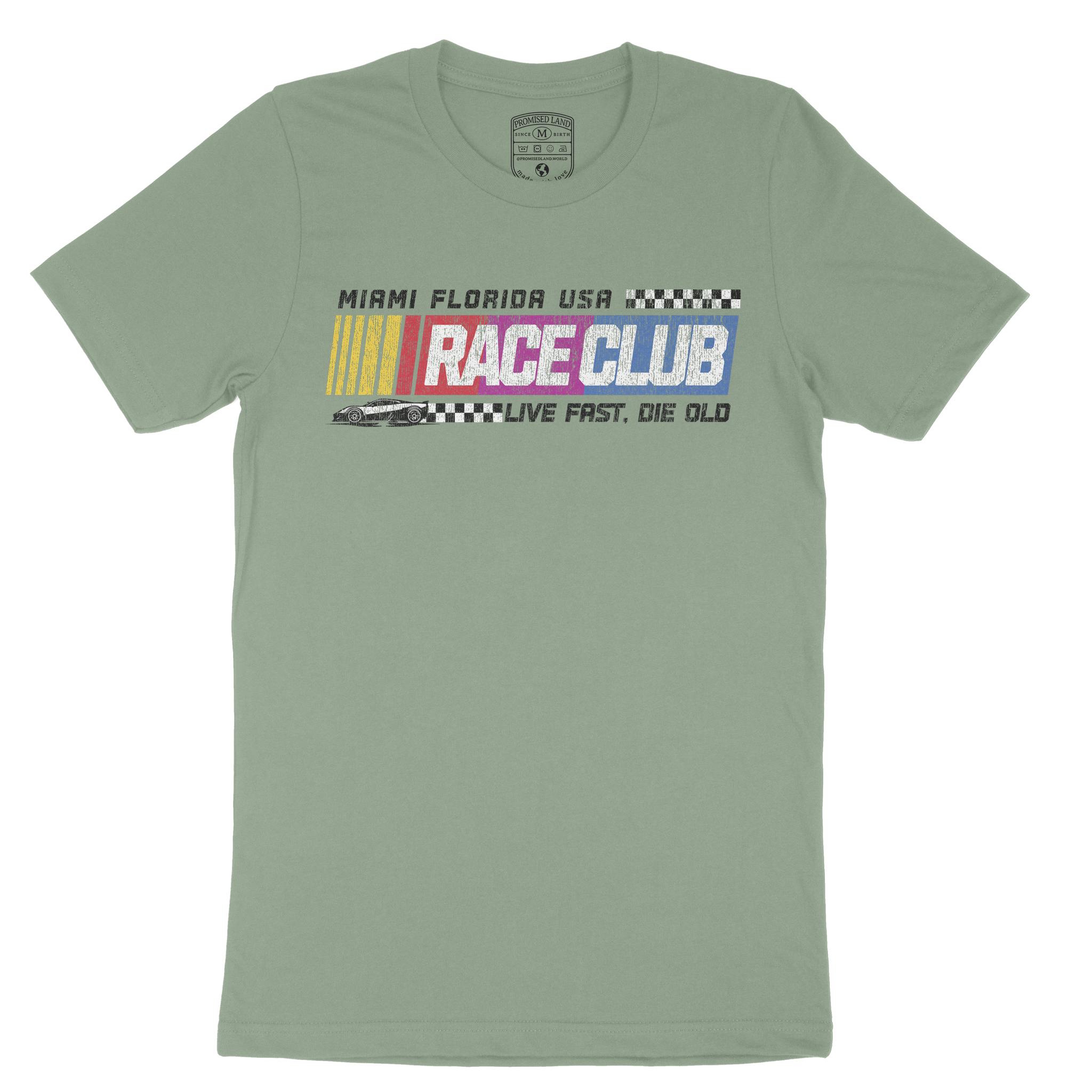 Miami Racing Club T-Shirt Sage front