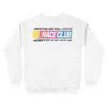 New York Crewneck in White - back view
