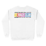 New York Crewneck in White - back view