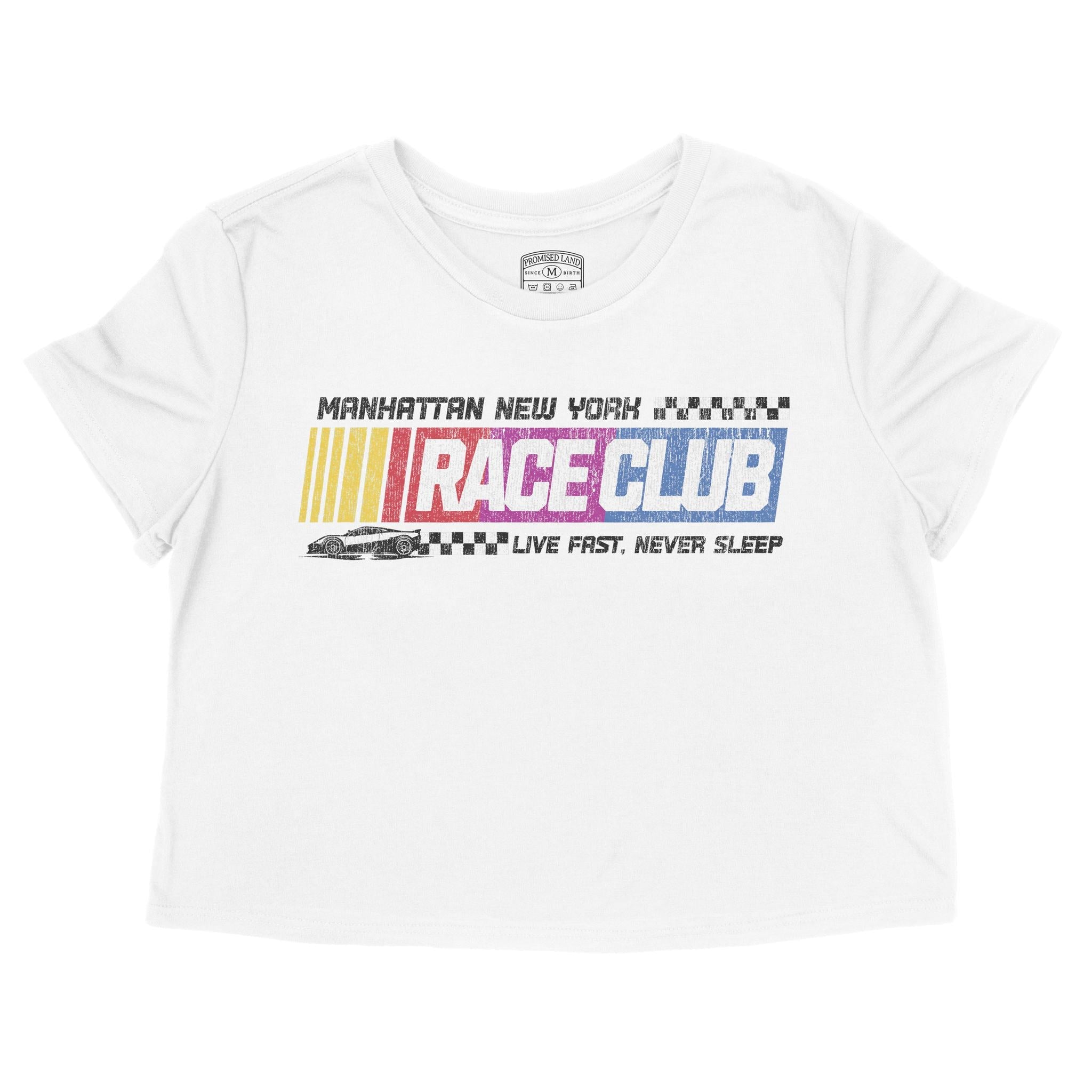 New York Racing Club Cropped Tee White front