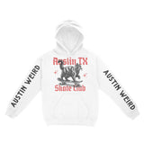 Austin Hoodie in White - front-sleeves view