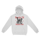 Austin Kitten Skate Hoodie White front