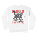 Denver Crewneck in White - back view