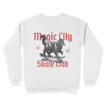 Miami Kitten Skate Crewneck White back