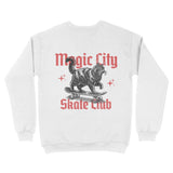 Miami Kitten Skate Crewneck White back