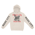 Miami Hoodie in Natural - front-sleeves view