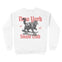 New York Crewneck in White - back view