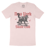 New York Kitten Skate T-Shirt Soft Pink front