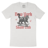 New York Kitten Skate T-Shirt Vintage White front