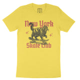 New York Kitten Skate T-Shirt Yellow front