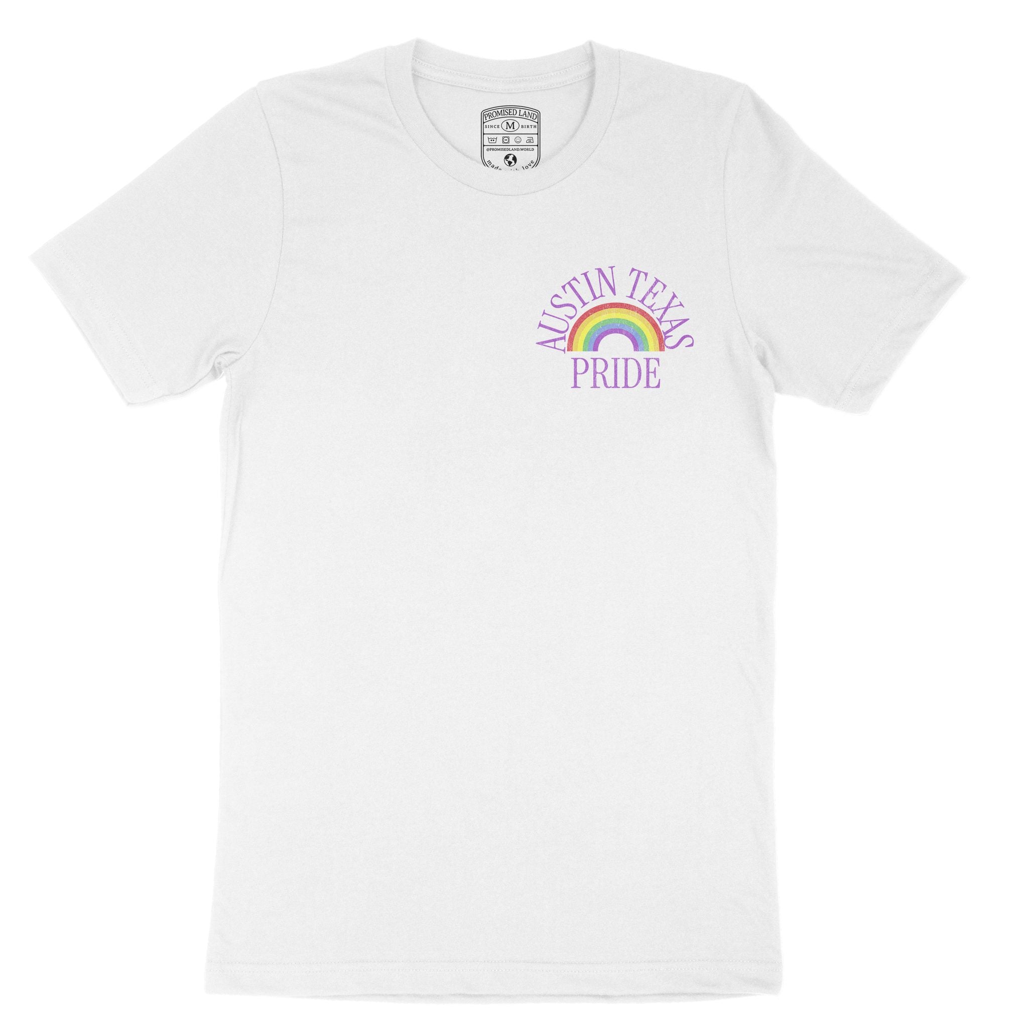 Austin Pride T-Shirt White front