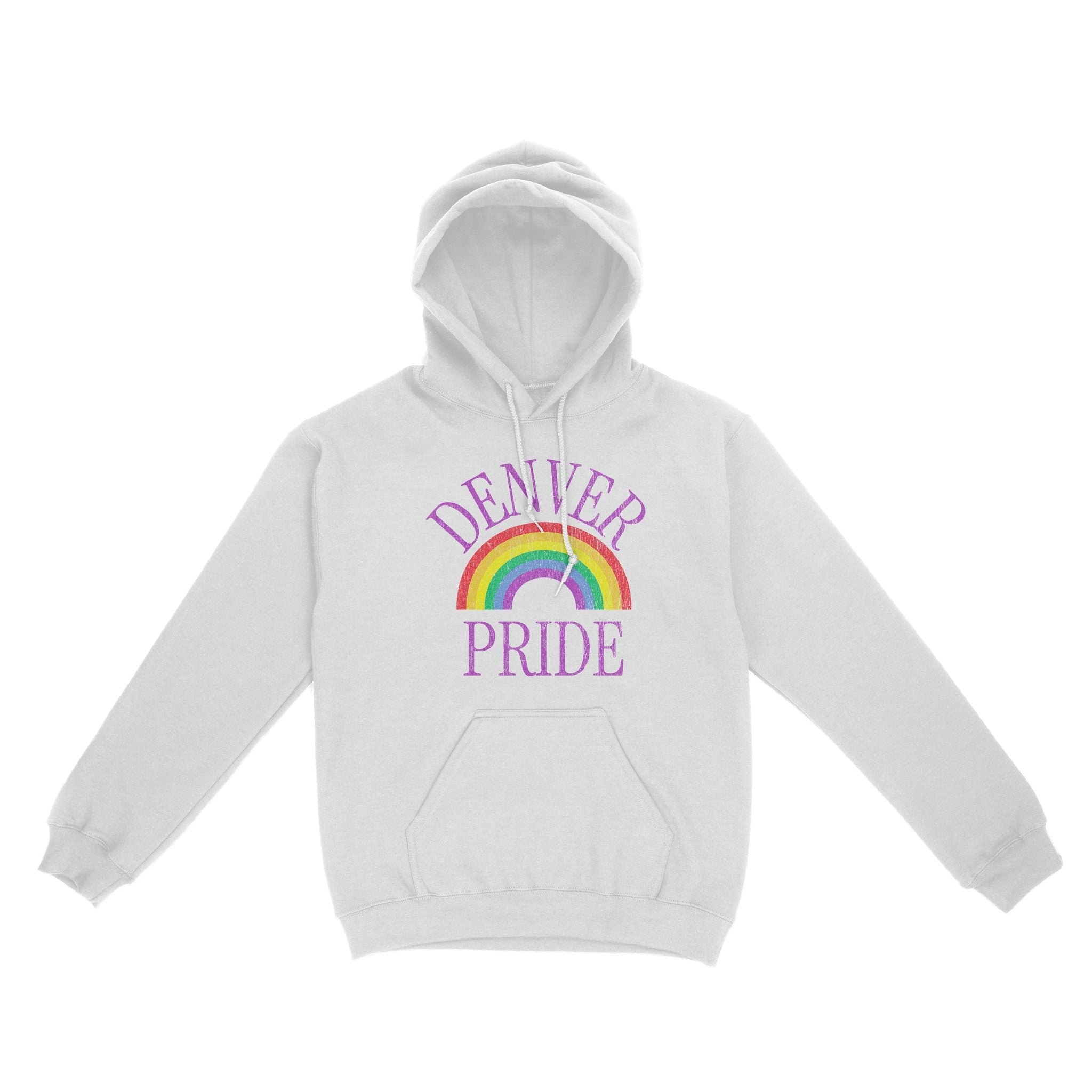 Denver Pride Hoodie White front