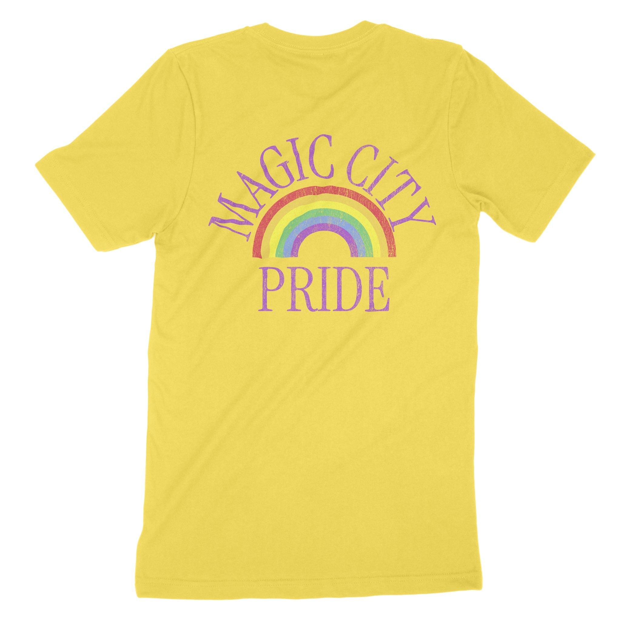 Miami Pride T-Shirt Yellow back