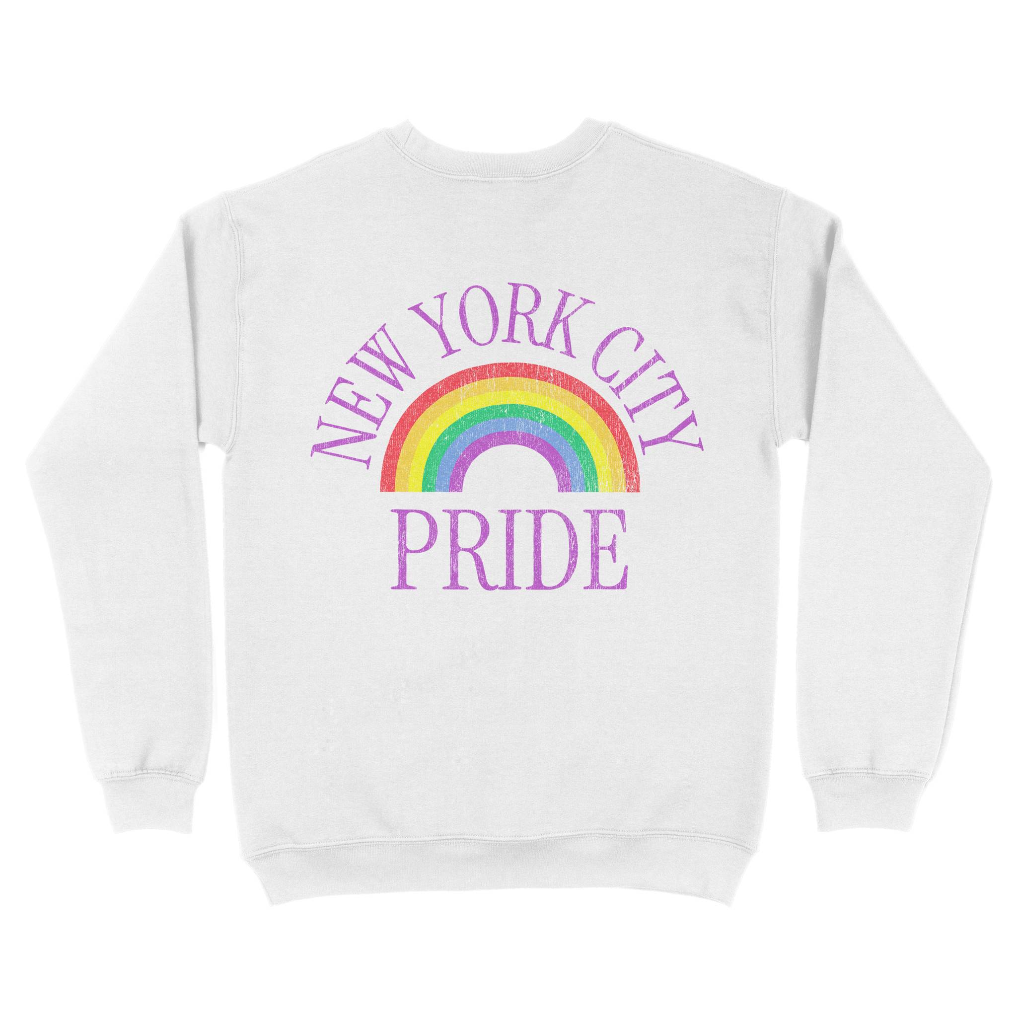 New York Pride Crewneck White back