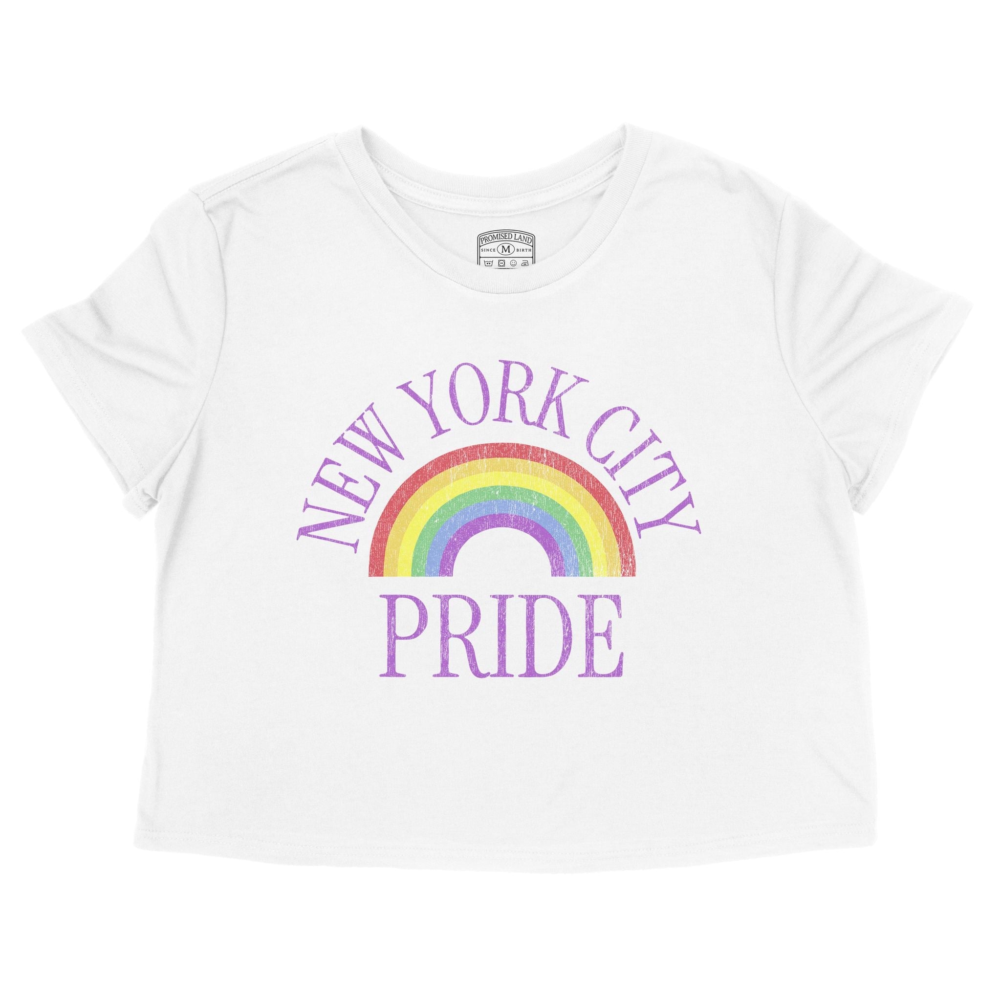 New York Pride Cropped Tee White front