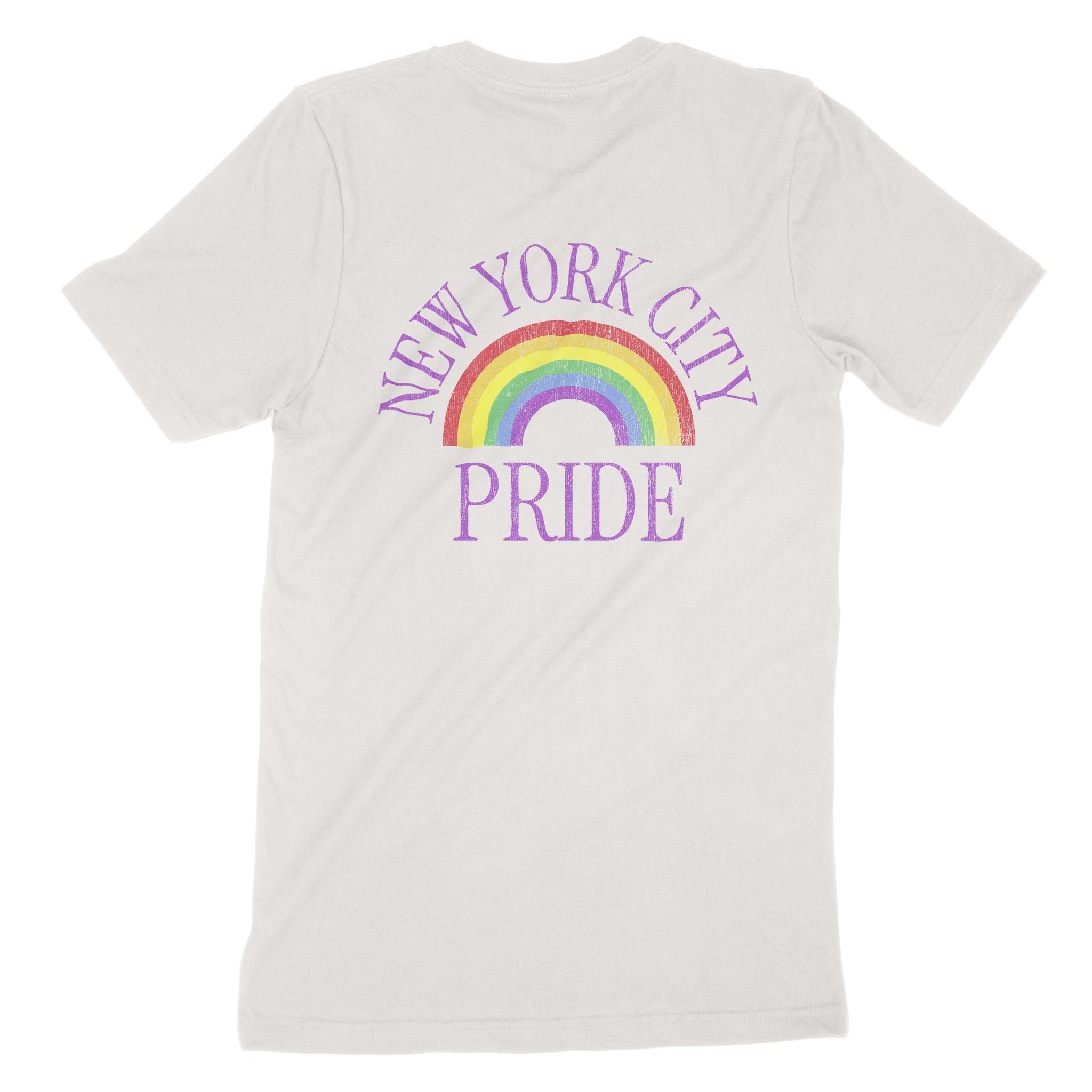 New York Pride T-Shirt Vintage_White back
