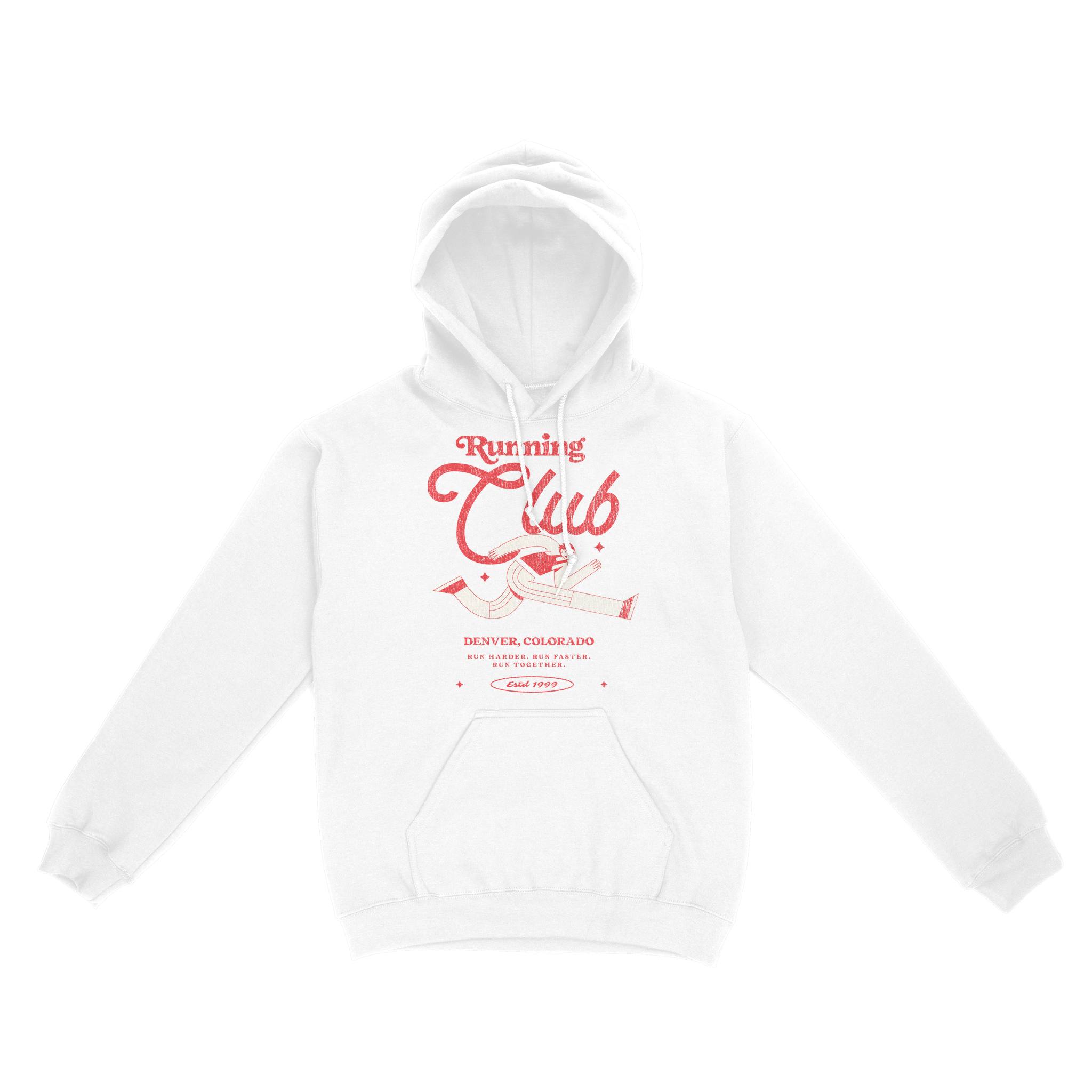 Denver Hoodie in White - front view