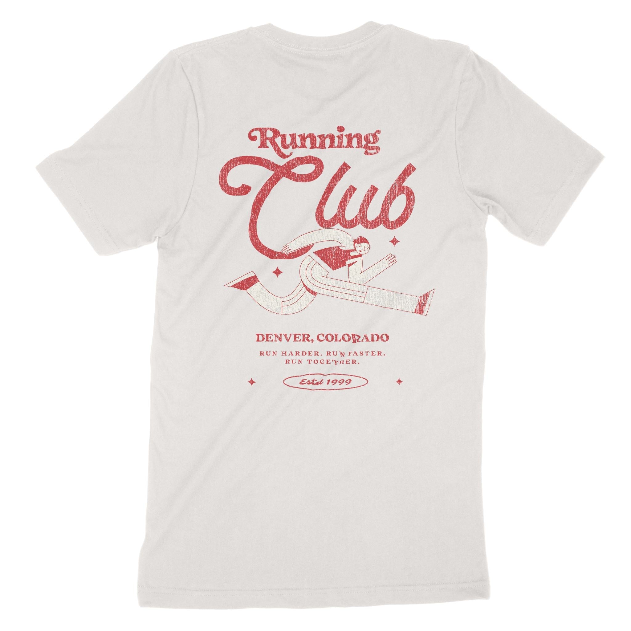 Denver Running Club 3 T-Shirt Vintage White back