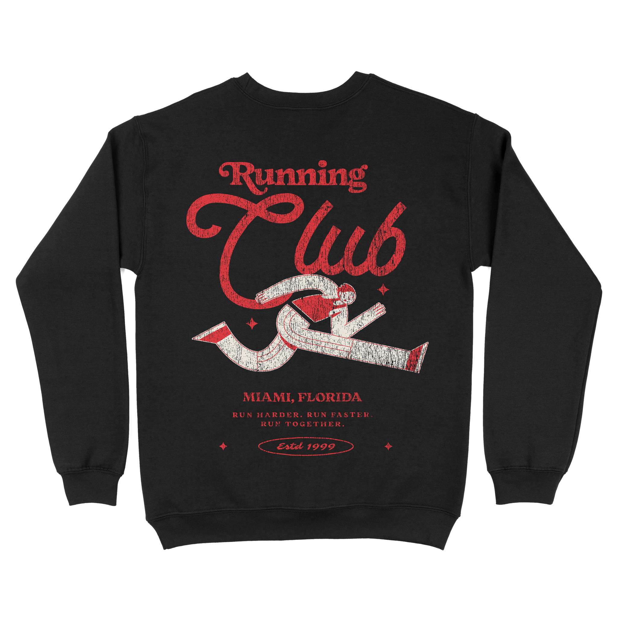 Miami Running Club 3 Crewneck Black back