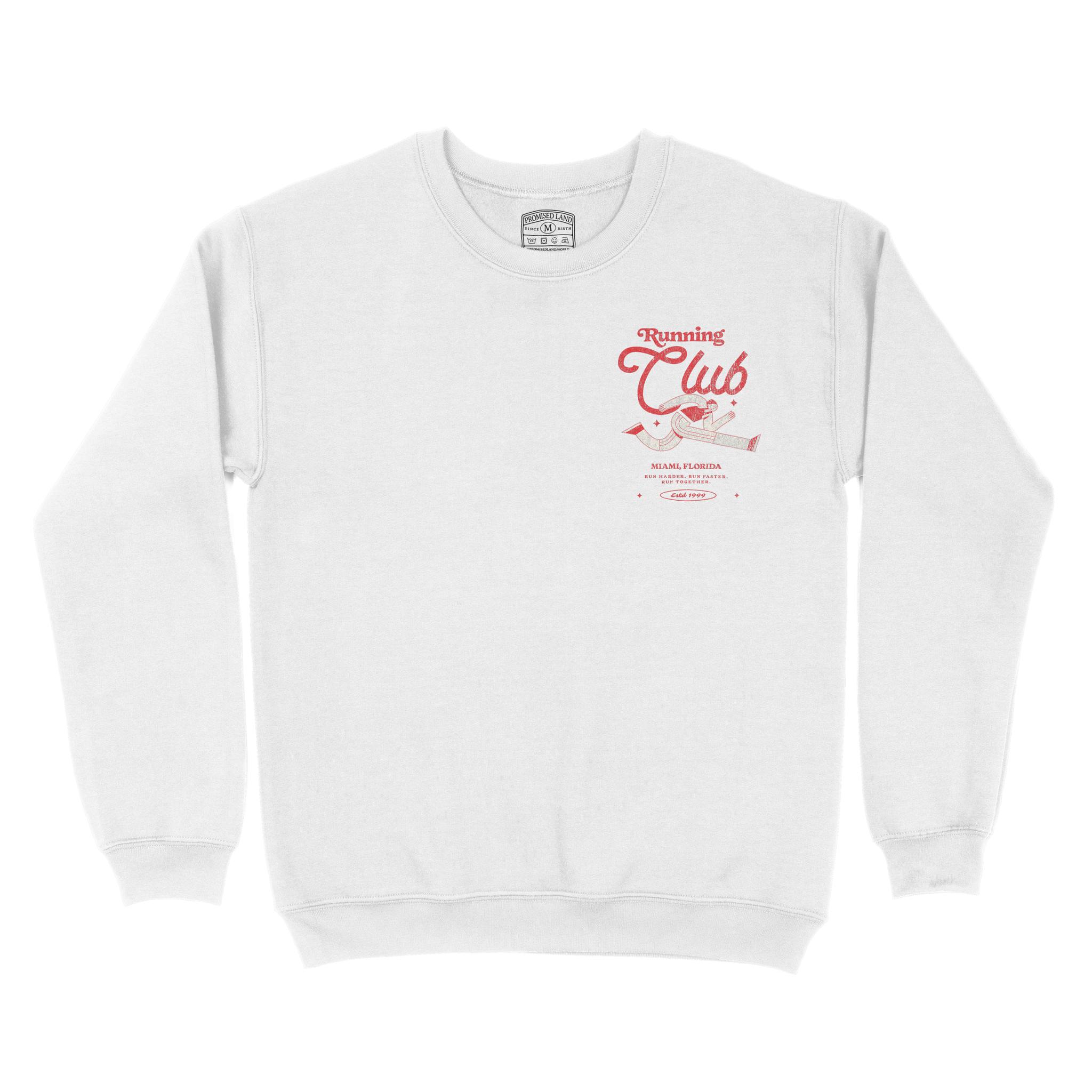 Miami Running Club 3 Crewneck White front