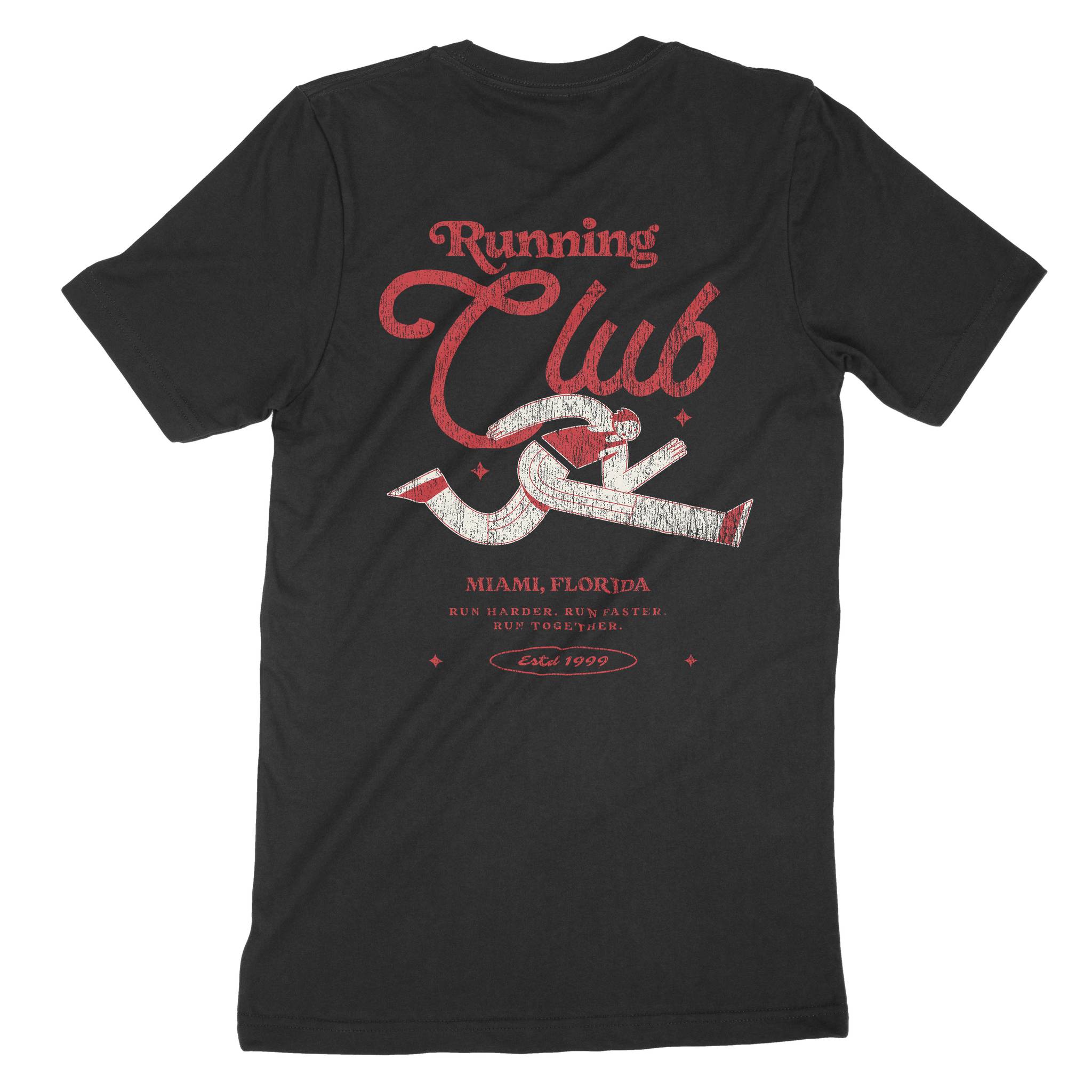 Miami Running Club 3 T-Shirt Black back