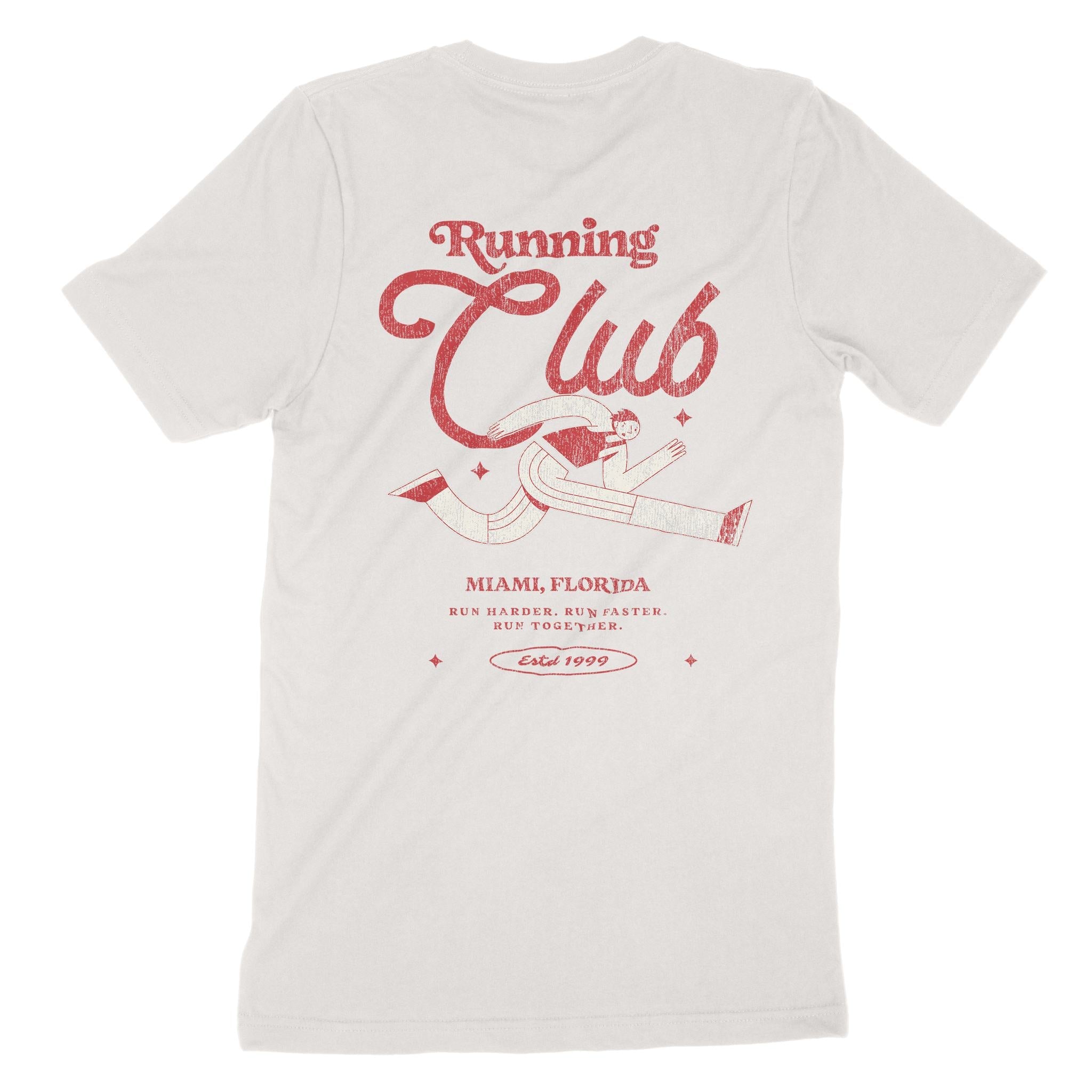 Miami Running Club 3 T-Shirt Vintage White back