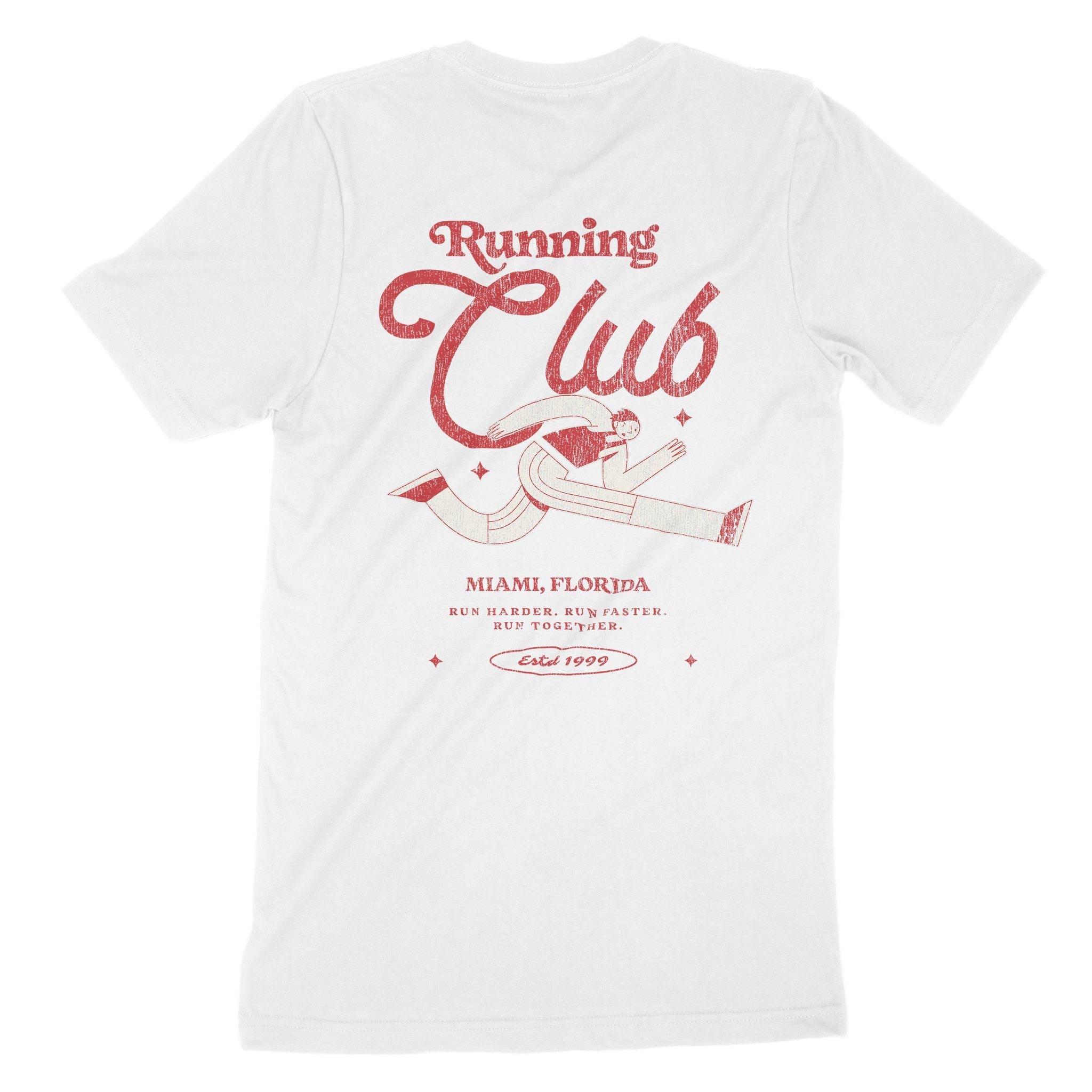 Miami Running Club 3 T-Shirt White back