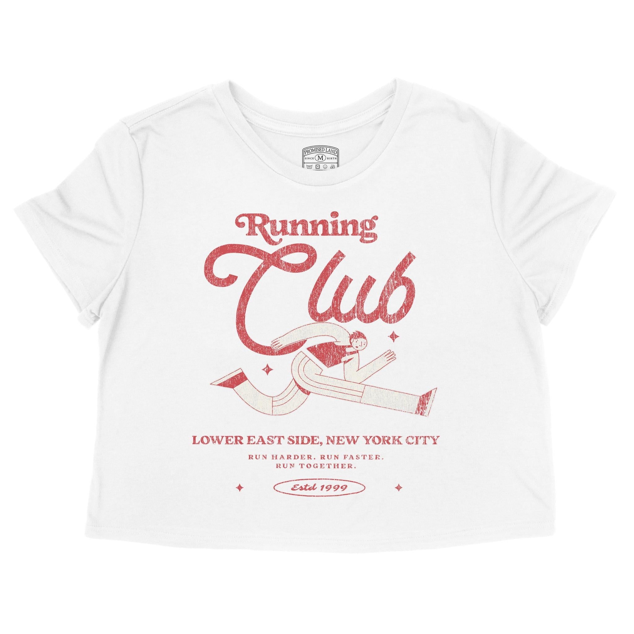 New York Running Club 3 Cropped Tee White front