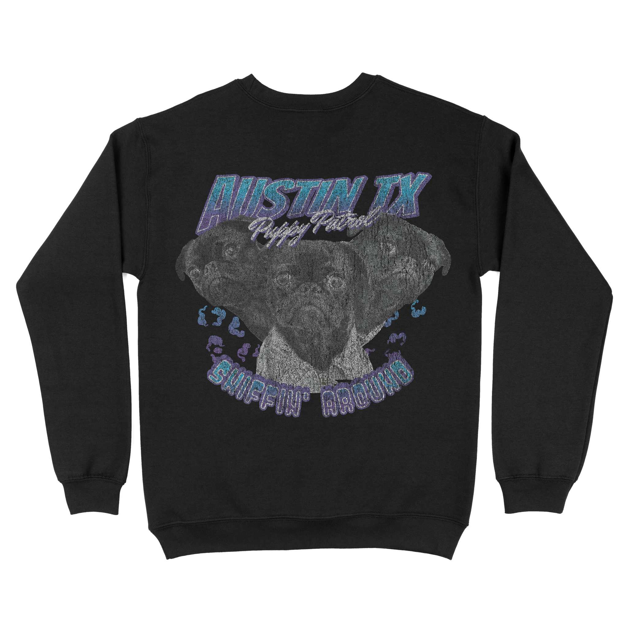 Austin Puppy Patrol Crewneck Black back