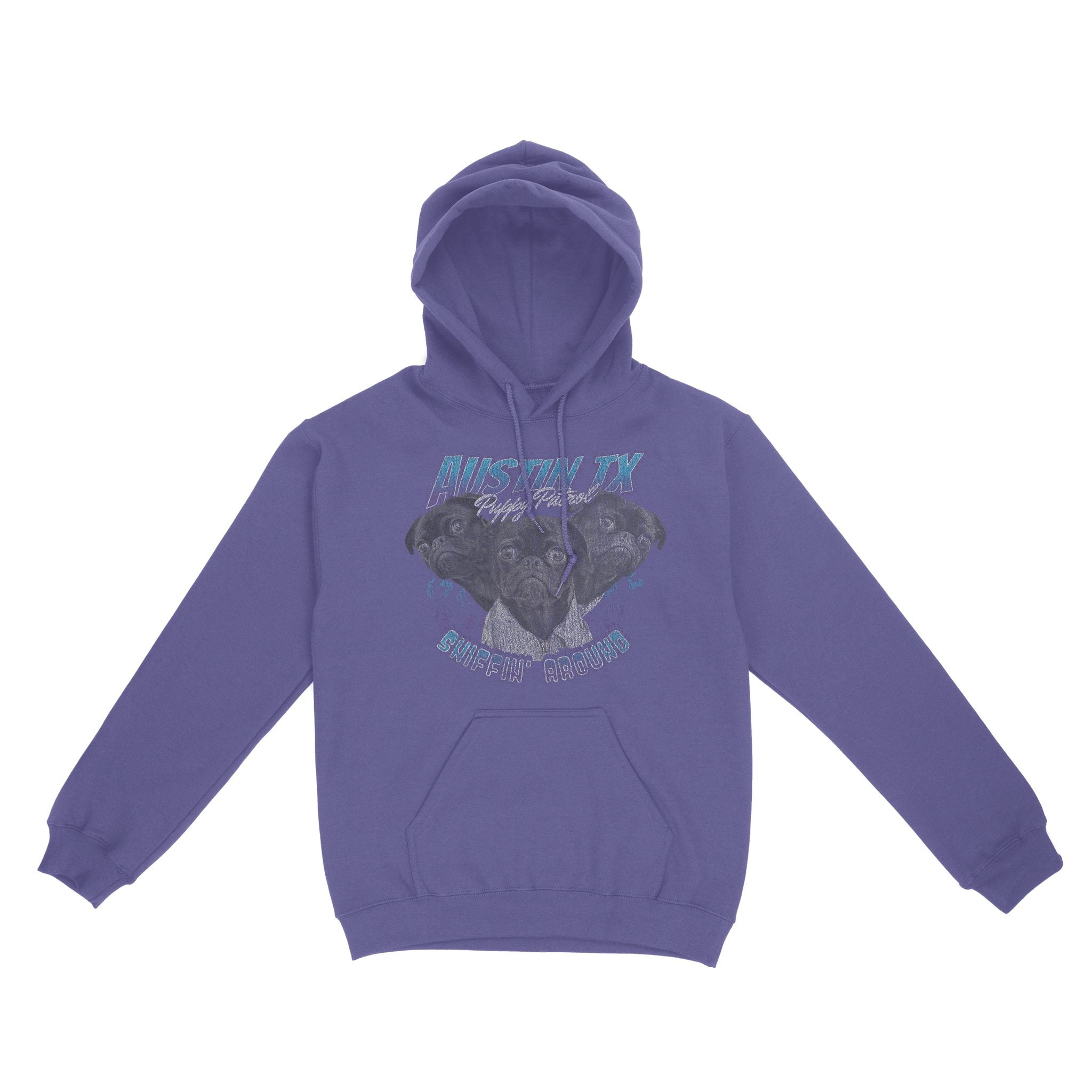 Austin Puppy Patrol Hoodie Violet front