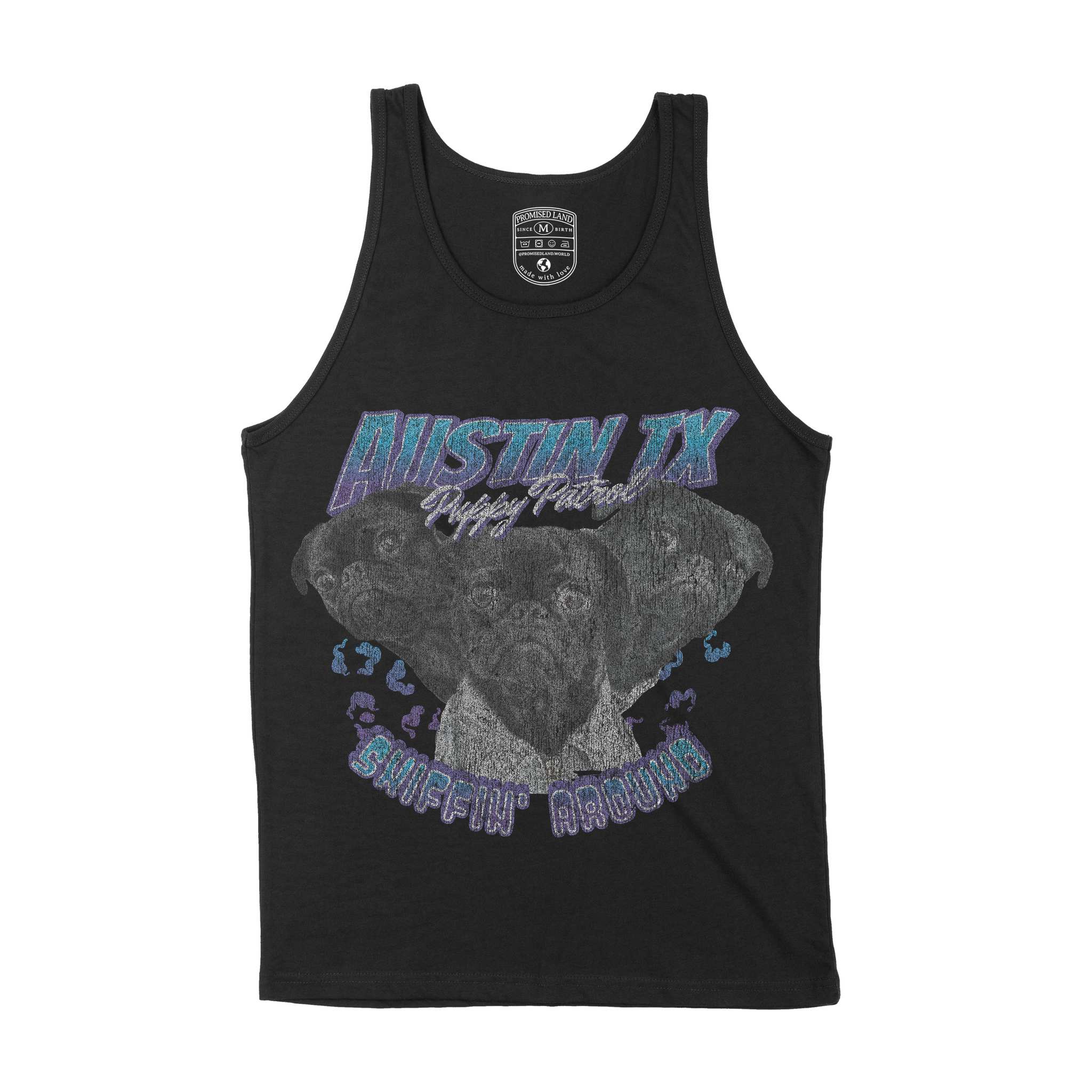 Austin Puppy Patrol Tank Top Black front