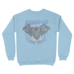 Denver Crewneck in Light Blue - back view