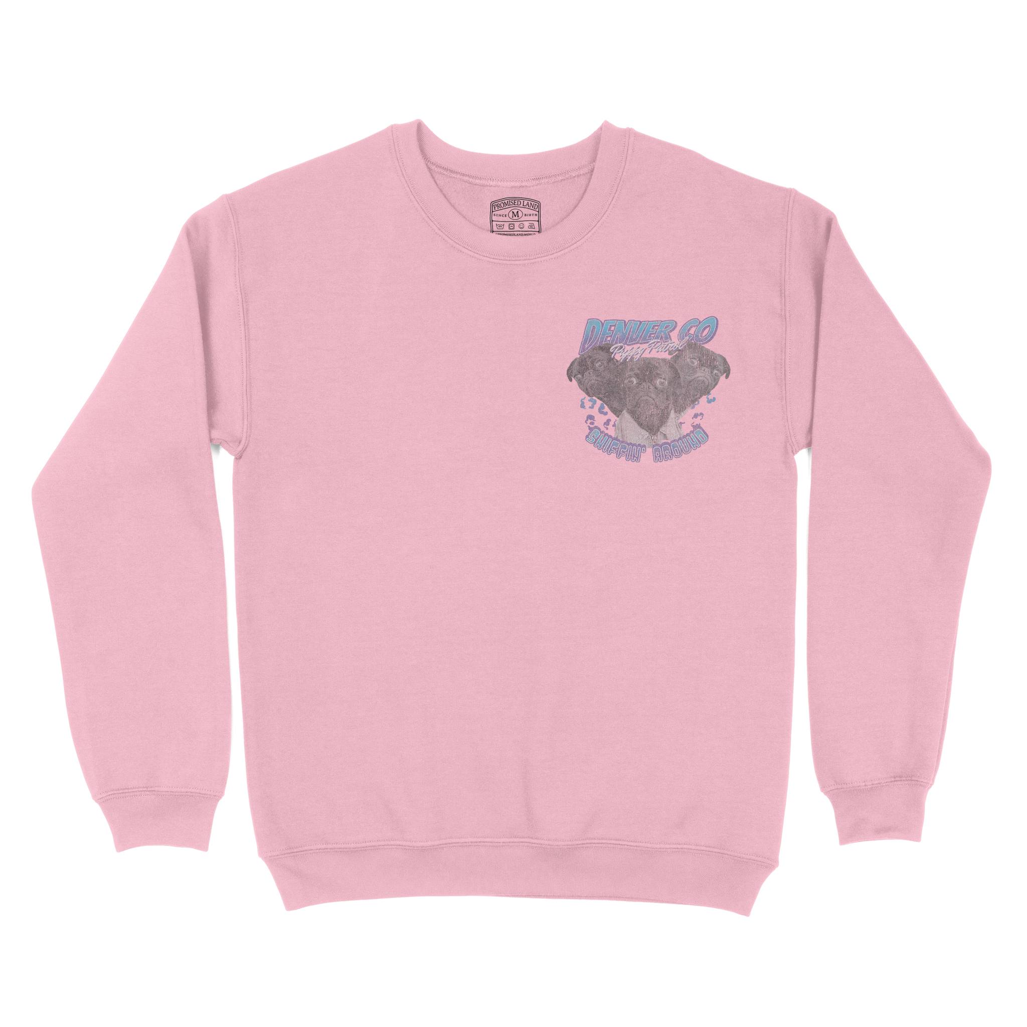 Denver Puppy Patrol Crewneck Light Pink front