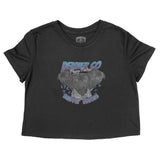 Denver Cropped Tee in Black - front view