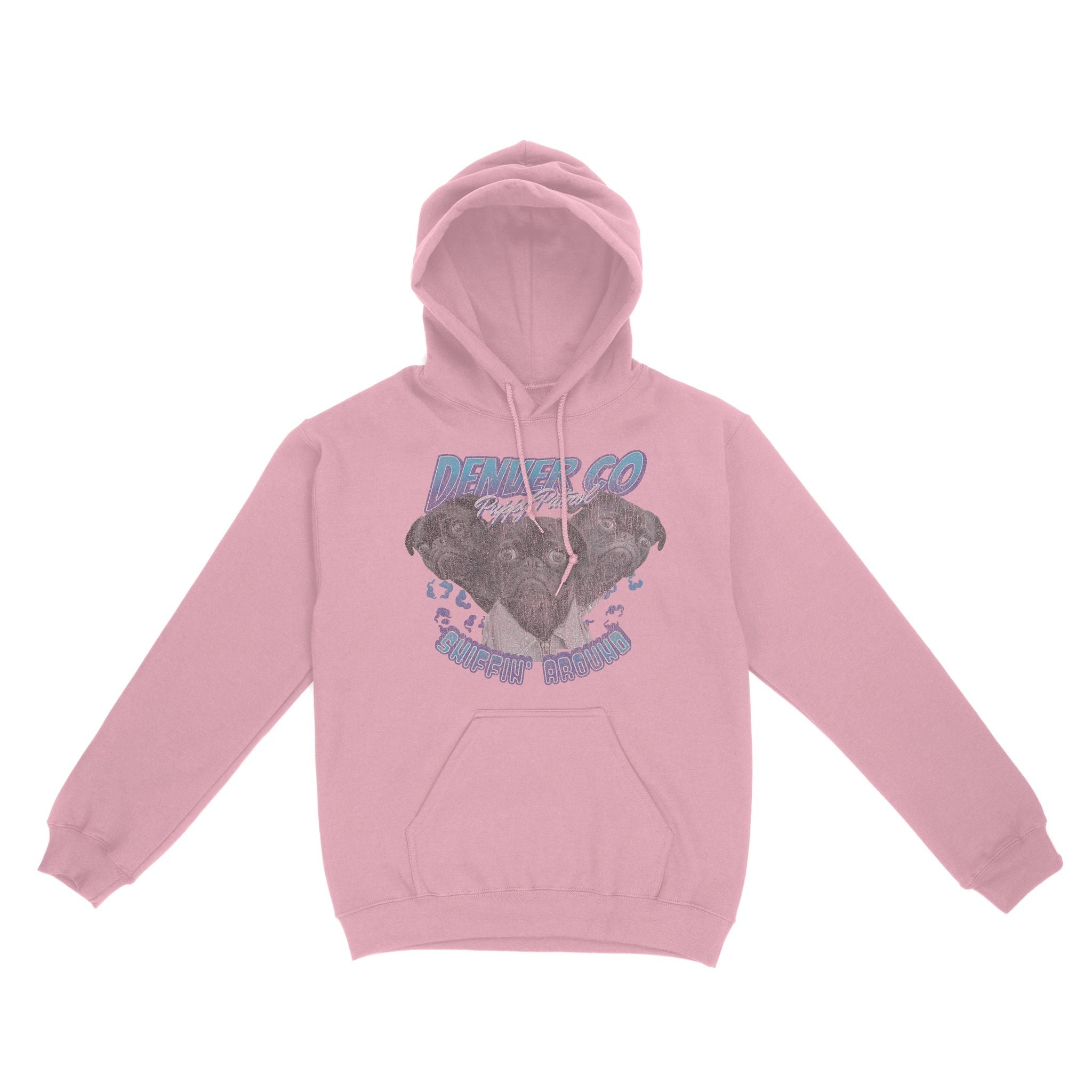 Denver Puppy Patrol Hoodie Light Pink front