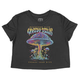 Austin Mushroom Mind 2 Cropped Tee Black front