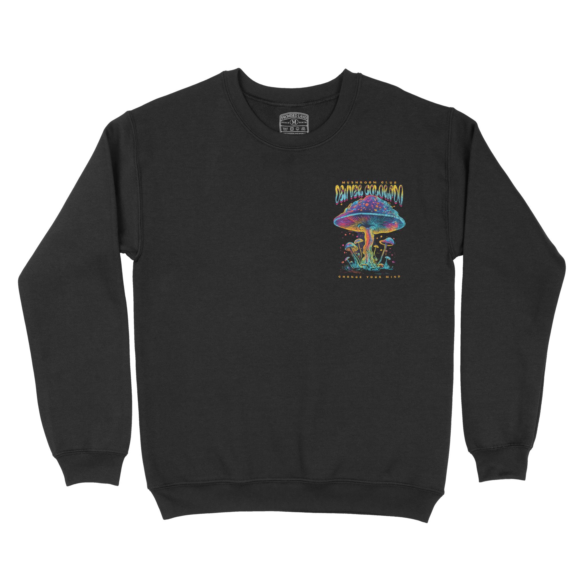 Denver Crewneck in Black - front view