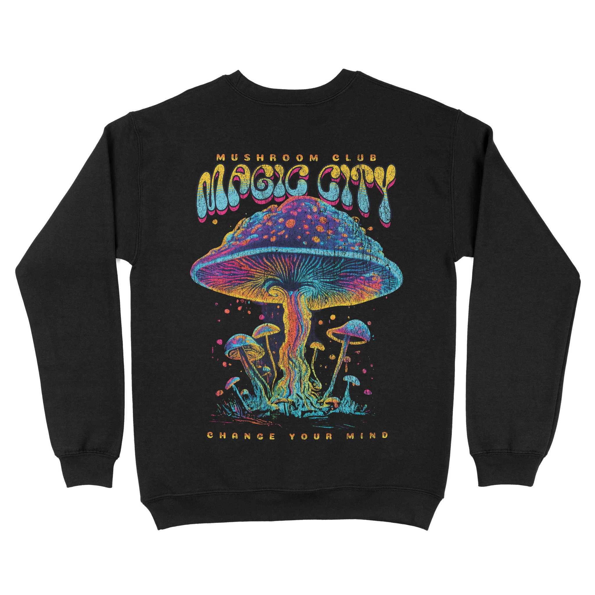 Miami Mushroom Mind 2 Crewneck Black back