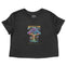 New York Cropped Tee in Black - front view