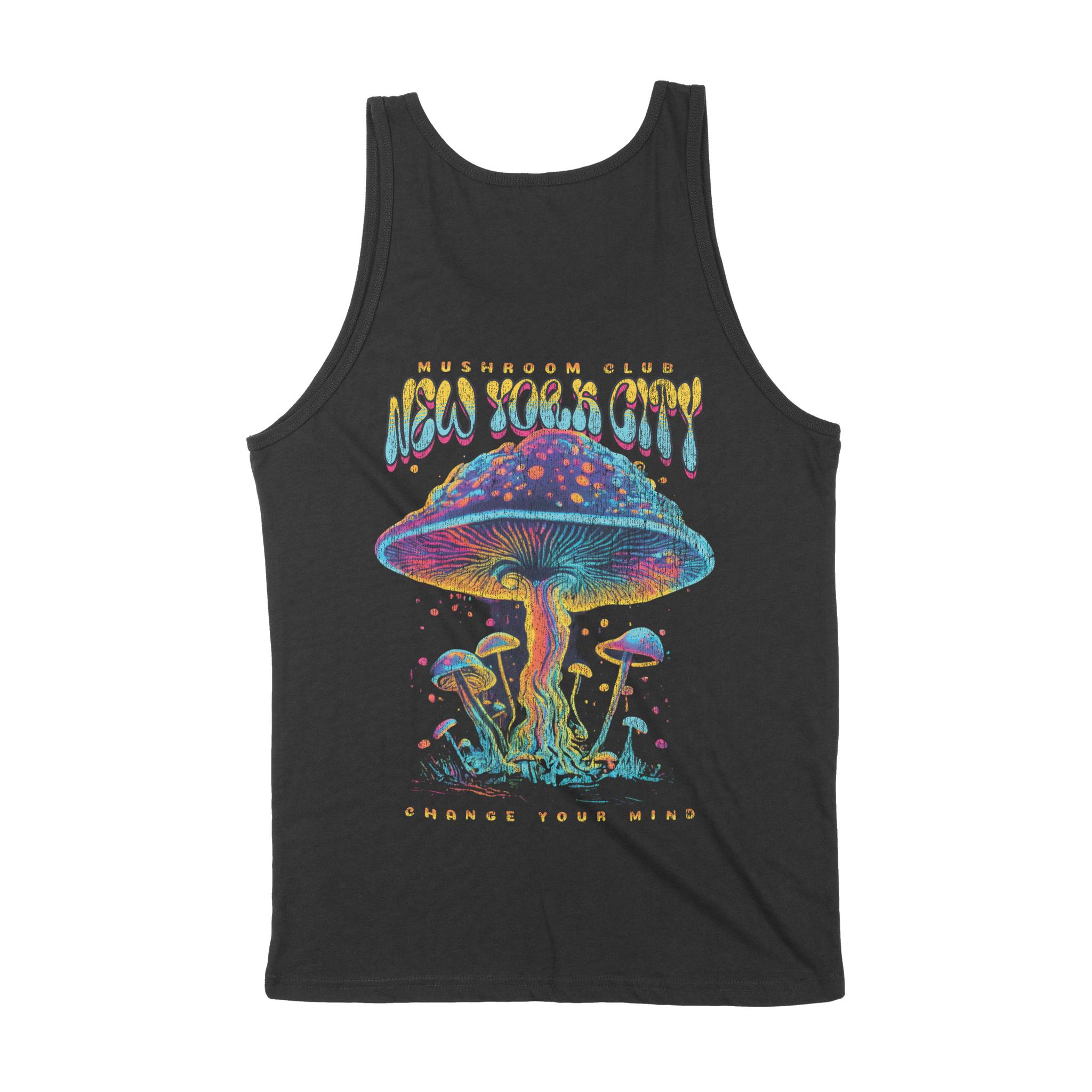 New York Tank Top in Black - back view