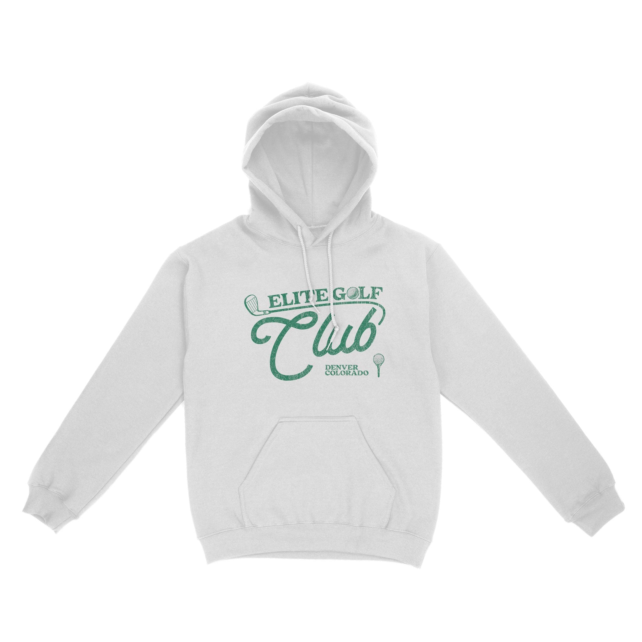 Denver Elite Golf Hoodie White front
